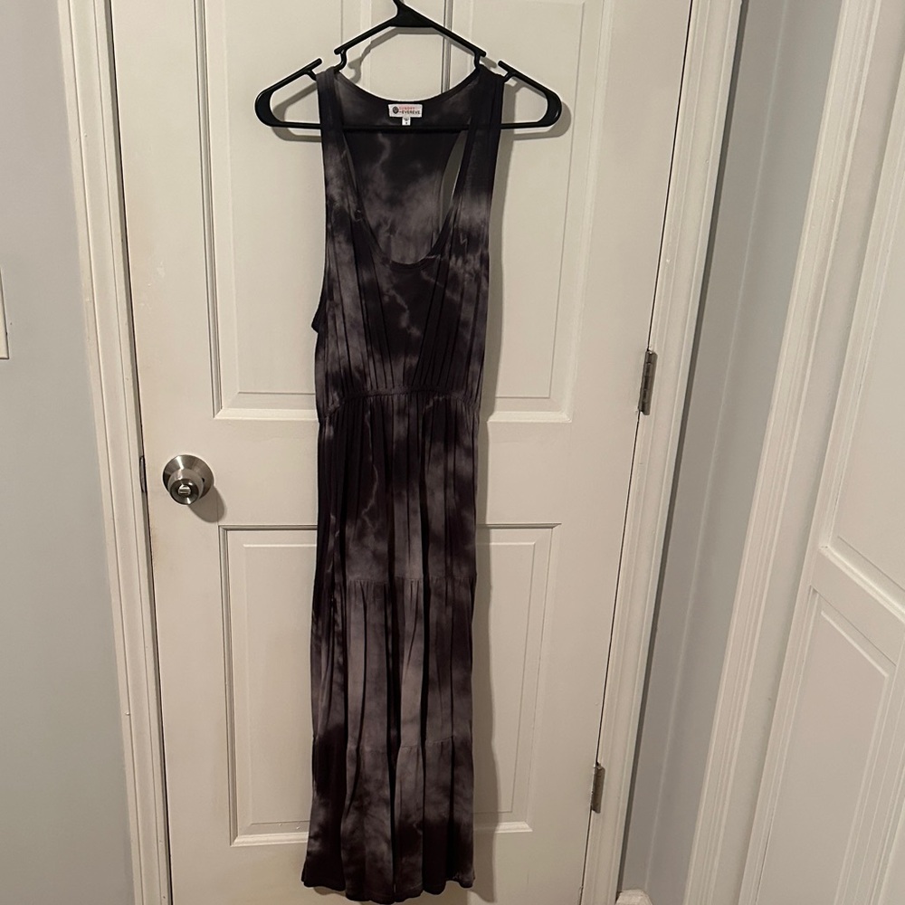 Sundry Black and Gray Maxi Dress